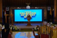 Wakil Bupati Nadia Muna dalam acara peluncuran Calendar of Event Temanggung 2026.
