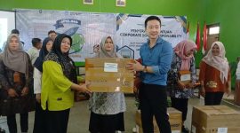 Yayasan Bina Keluarga Sehat Sejahtera (SPPG Kertosari) menyalurkan bantuan alat kesehatan (alkes) ke 21 Posyandu di Kecamatan Jumo, Kabupaten Temanggung, Selasa (5/5/2026).